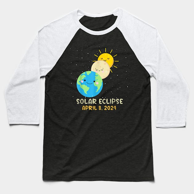 cute Chaser Solar Eclipse 2024 Gift For Men Women kids Baseball T-Shirt by Patch Things All